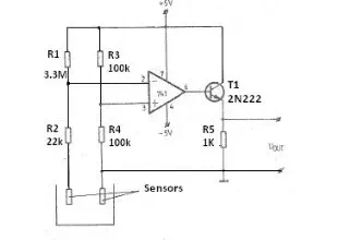 liquid level sensor using 741 op amp