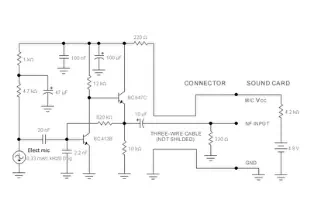 microphone computer circuit schematic