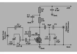 booster radio fm schematic circuit