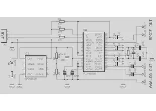 usb audio interface circuit based dac