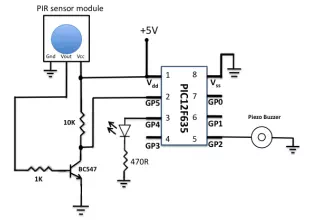 motion sensor using pir sensor module