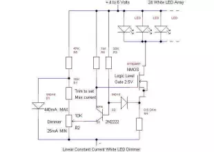 Current Dimmer for white 24 LED array