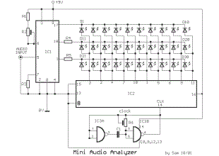 30 LED audio frequency analyzer
