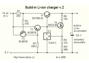 Built-in battery charger, Li-Ion