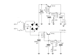 circuit 10a variable power supply symmetric