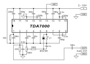 fm radio ic tda7000 schematic