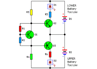 Battery Equality Monitor Circuit Schematic