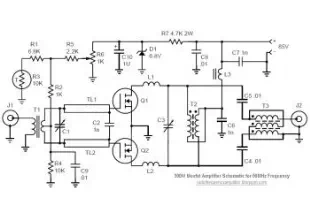 50mhz 300w mosfet amplifier circuit