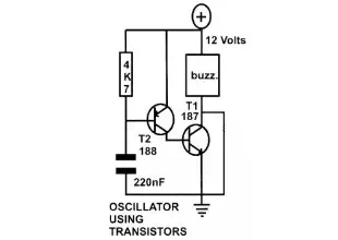 basic oscillator circuit using two
