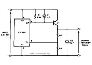 positive voltage regulator circuit with