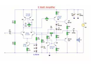 5W Audio Amplifier Circuit based BD139/BD140