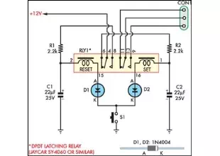 Momentary Switch Teamed With Latching Relay