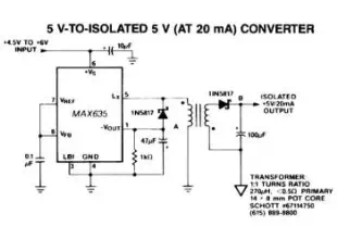 5v to isolated 5v converter circuit