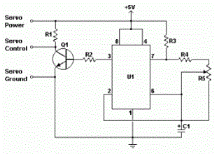 simple servo motor controller circuit