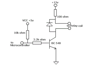 microcontroller driving relay