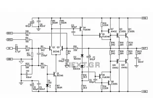 Schematic Diagram 300W Power Amplifier For Subwoofer