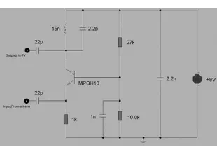 simple booster tv schematic diagram