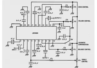 Stereo Tone Control using LM1036