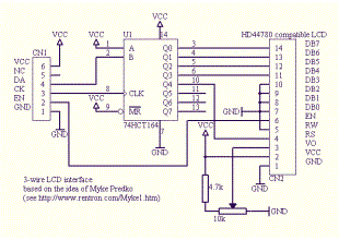 serial LCD interface for PIC