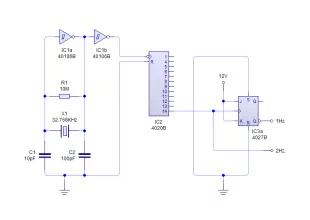 1Hz Oscillator circuit