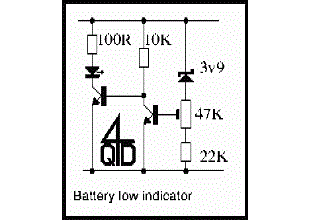 Low battery indicators with LED