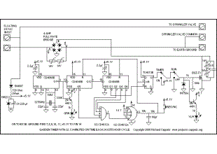 Garden timer circuit with CD4000