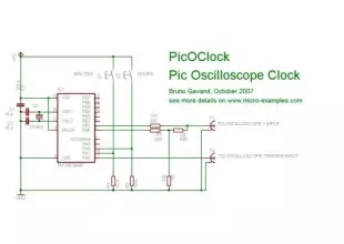 pic based oscilloscope clock