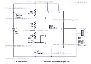 Cat Repeller CircuitRepellentCircuit555 Ultrasonic Circuit