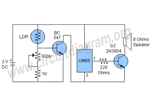 morning light activated alarm circuit