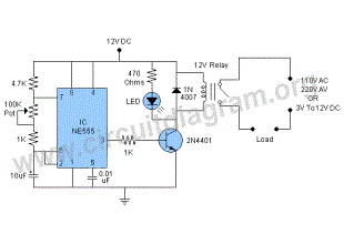 on off relay circuit automatic
