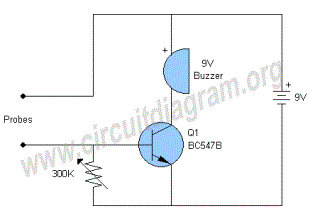 simple water level buzzer circuit