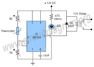 temperature control circuit 555 ic