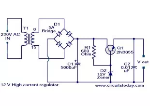 12 V High current regulator