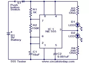 555 Tester circuit