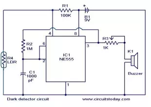 Dark detector circuit