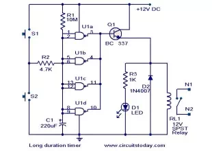 Long duration timer circuit