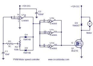 PWM motor speed controller