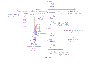 Horizontal Deflection Amplifier for Oscilloscope