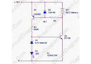 NiCd Simple Smart Nicad Battery Charger circuit
