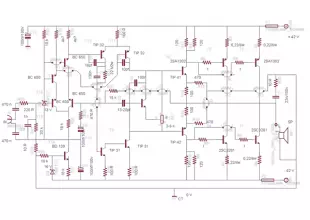 500Watt Power Amplifier Circuit Schematic Diagram