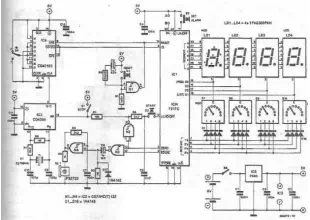 electronic timer with display circuit