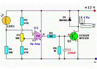 switch with relay schematic