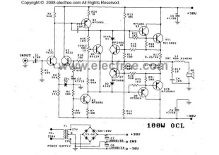 OCL Power Amplifier Circuit MJ15003MJ15004 Schematic Diagram