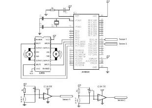 Electronic Schematic Diagram of Light Detector Robot using Light Dependent Resistor (LDR)