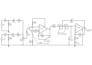 Subwoofer Filter Circuit Using Op-Amp TL072