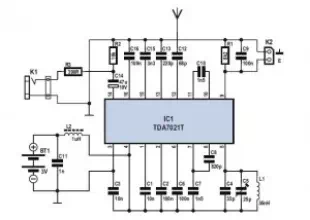 fm radio receiver circuit with ic tda