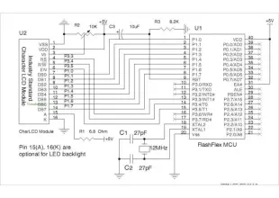 Flashflex Microcontroller Control Of Character Lcd Module