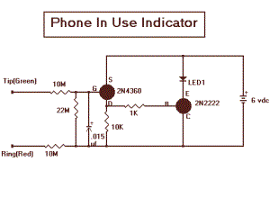 Telephone In Use Indicator Circuit