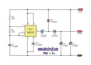 The many DC to DC converters using IC-555