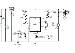 4 i n 1 burglar alarm circuit diagram
